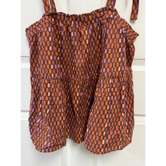 Universal Thread Tie-Strap Tiered Tank Top Multicolored Women's Size Small - Picture 2 of 8